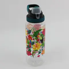 Cool Gear Tropical Floral Toucan Reusable Water Bottle Flip Top