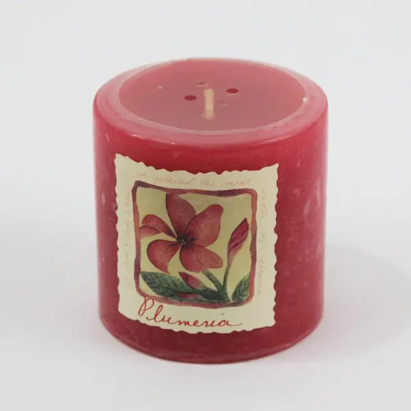 Bath & Body Works Plumeria Scented Jar Candle Red Glass New