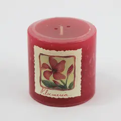 Bath & Body Works Plumeria Scented Jar Candle Red Glass New