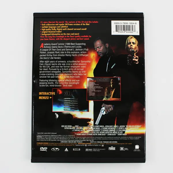 The Long Kiss Goodnight DVD 1996 Geena Davis Samuel L. Jackson MPN N4446