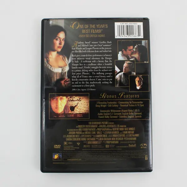 Quills DVD 2000, Geoffrey Rush, Kate Winslet