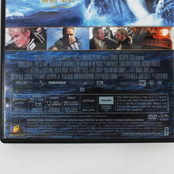 Master and Commander The Far Side of the World DVD 2004, Russell Crowe