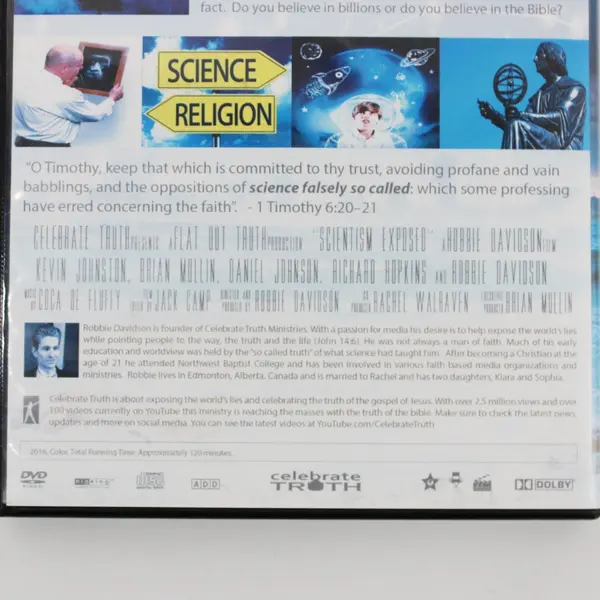 Celebrate Truth Scientism Exposed DVD 2016 Robbie Davidson