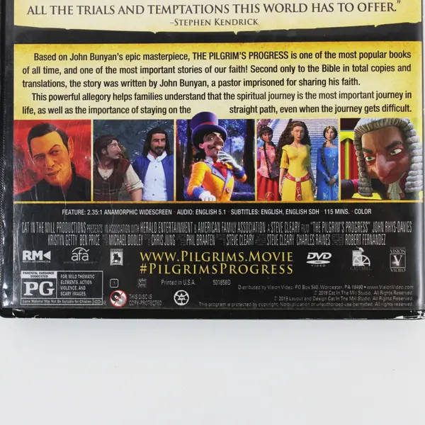 The Pilgrim's Progress DVD Animated Christian Movie 2019, #501858D 