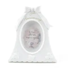 Russ White Porcelain 5th Anniversary Bell-Shaped Picture Frame 3x4 #24933