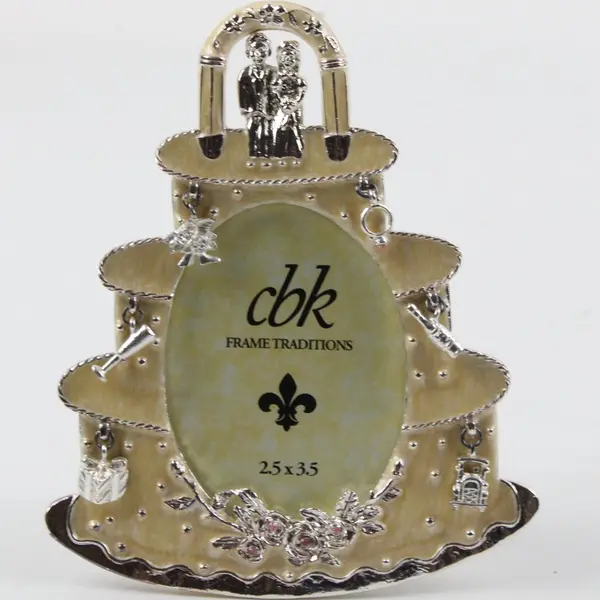 CBK LTD Wedding Cake Oval Photo Frame 2.5 x 3.5 Inch