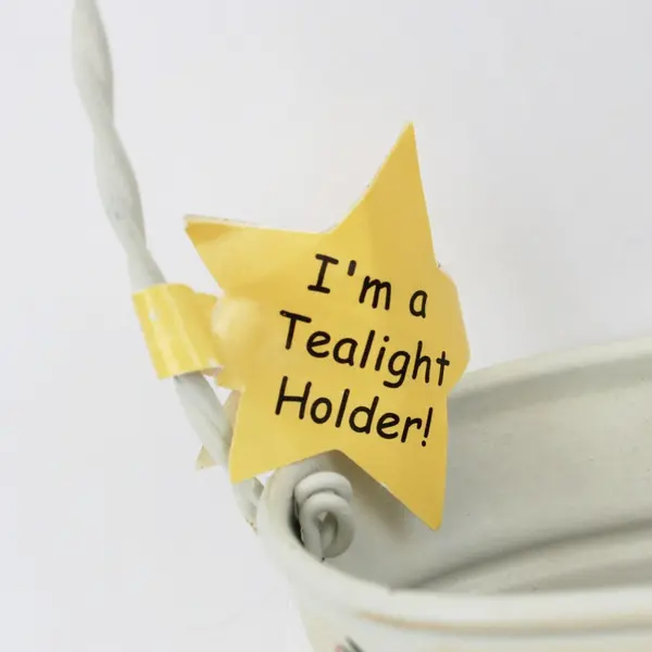 Crazy Mountain Cream Metal Hanging Tealight Holder Tree Buildings