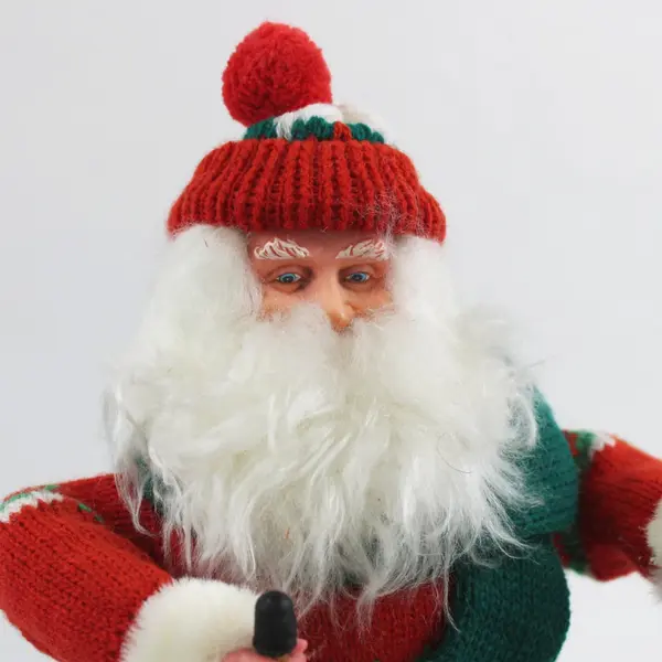 13 Inch Animated Musical Santa Skiing Figurine Christmas Decor
