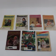 Lot of 7 Vintage Workbasket and Home Arts Magazines 1985 & 1986