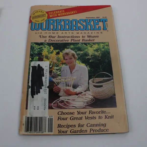 Lot of 7 Vintage Workbasket and Home Arts Magazines 1985 & 1986