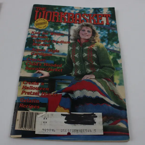 Lot of 7 Vintage Workbasket and Home Arts Magazines 1985 & 1986