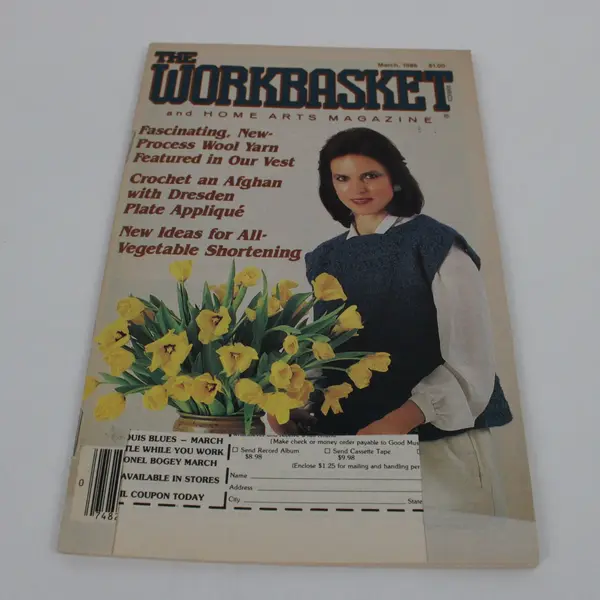 Lot of 7 Vintage Workbasket and Home Arts Magazines 1985 & 1986