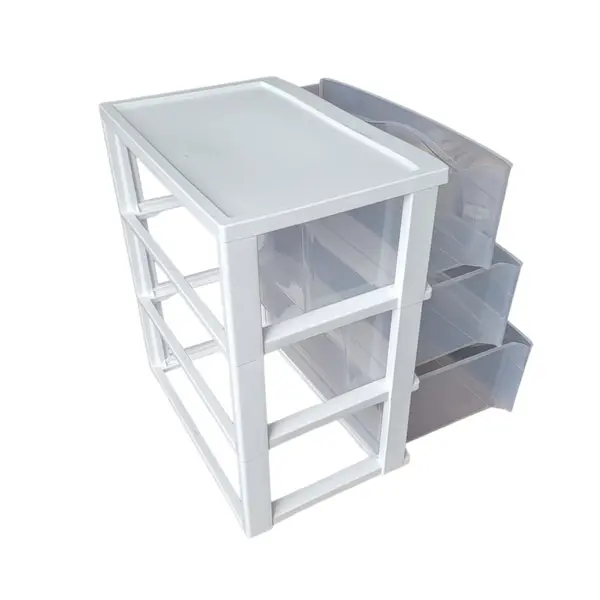 Sterilite 2930 3 Drawer Storage Tower Plastic Organizer Translucent