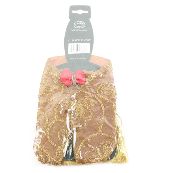 Pacific Rim Red Gold Decorative 7-Inch Bottle Vest