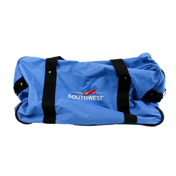 Southwest Airlines Embroidered Blue 22in Duffle Bag Travel Gym FLAWED