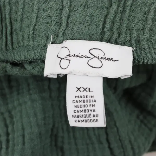 Jessica Simpson Women's Green Cropped Pull-On Shorts XXL