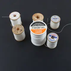 Lot of 6 White Sewing Thread Spools for Sewing Quilting Crafts