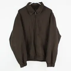 Gary Player Men's XL Dark Brown Faux Suede Jacket Pre-Owned