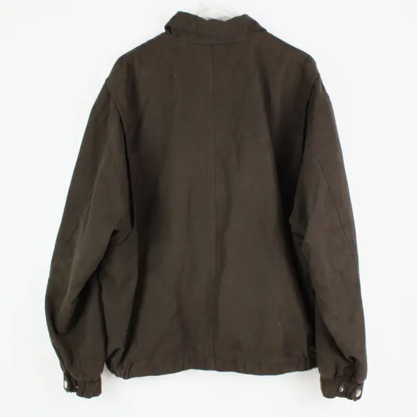 Gary Player Men's XL Dark Brown Faux Suede Jacket Pre-Owned