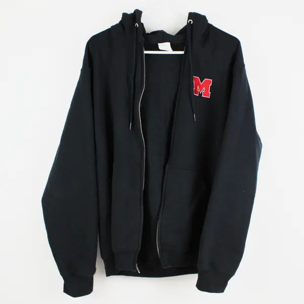 Port & Company McMinnville High School Men's Black Full Zip Hoodie M