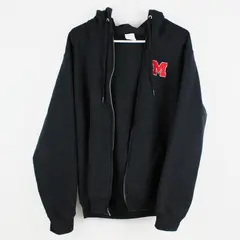 Port & Company McMinnville High School Men's Black Full Zip Hoodie M