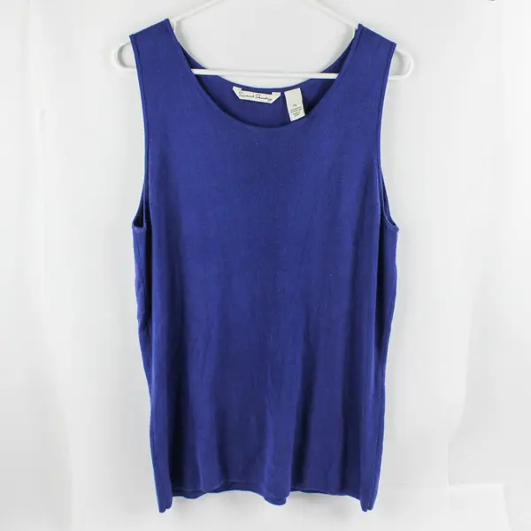 French Laundry Women's XL Royal Blue Knit Sleeveless Tank Top