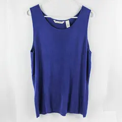 French Laundry Women's XL Royal Blue Knit Sleeveless Tank Top
