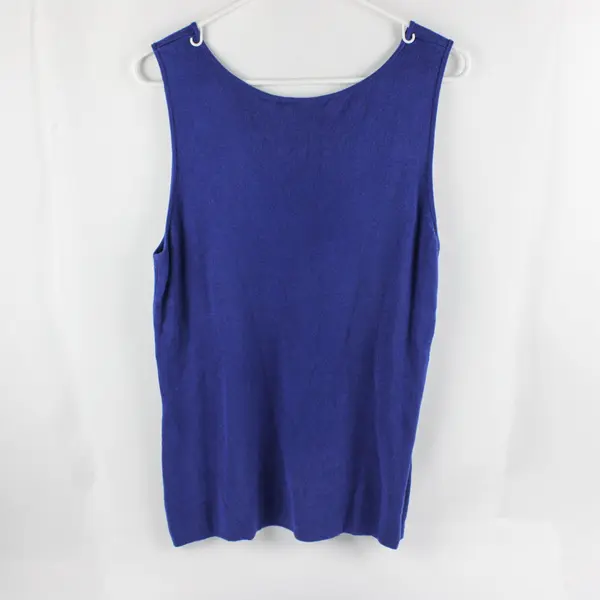 French Laundry Women's XL Royal Blue Knit Sleeveless Tank Top