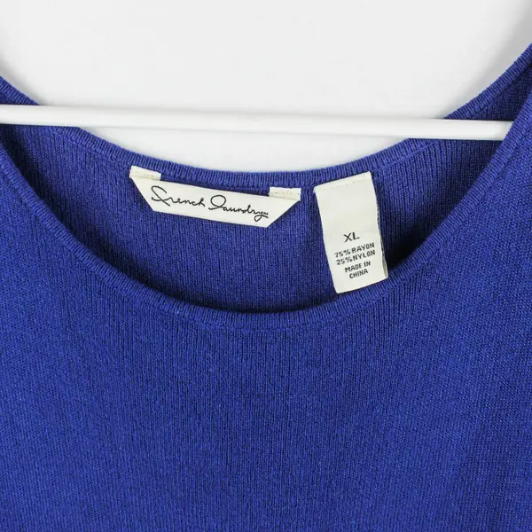 French Laundry Women's XL Royal Blue Knit Sleeveless Tank Top