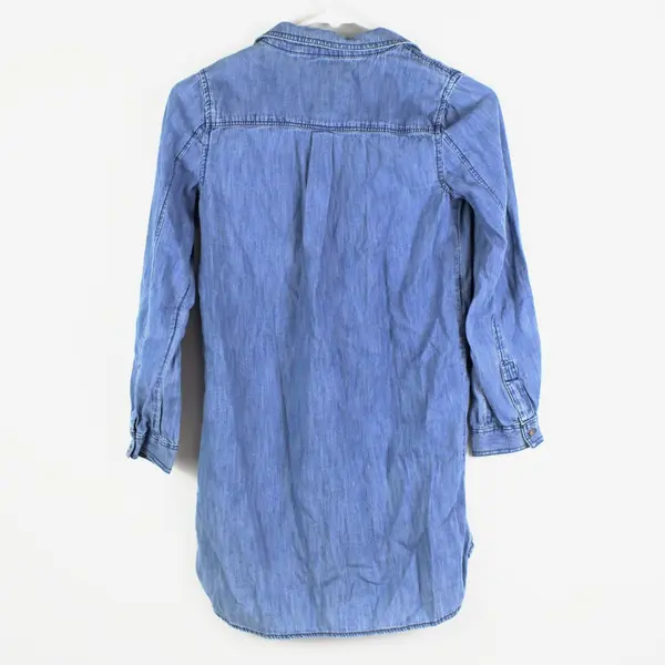 GAP Girls' Large Denim Button-Up Dress Medium Wash