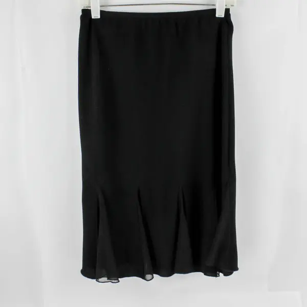 Dressbarn Women's 3-Piece Sheer Black Outfit Size 6 Beaded Scarf
