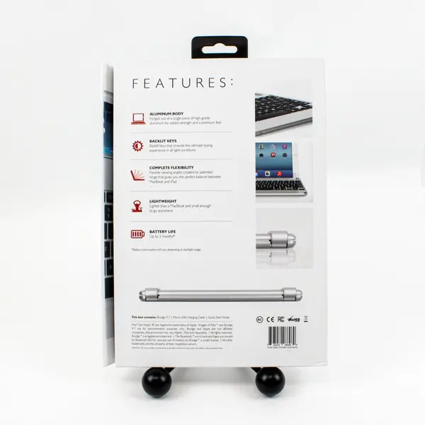 Brydge Aluminum Keyboard for iPad Air, Air 2 & iPad Pro 9.7"