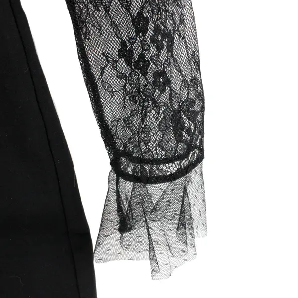 Lulu's Women's Black Lace Sleeve Romper Playsuit M Pre-Owned