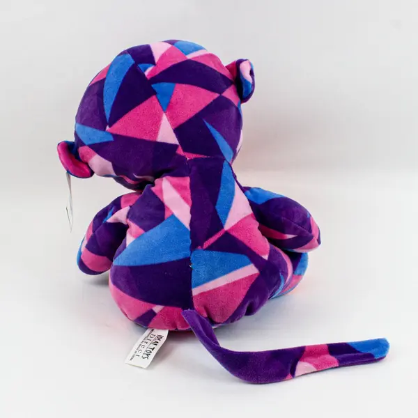 Ideal Toys Direct 10in Colorful Geometric Monkey Plush Stuffed Animal