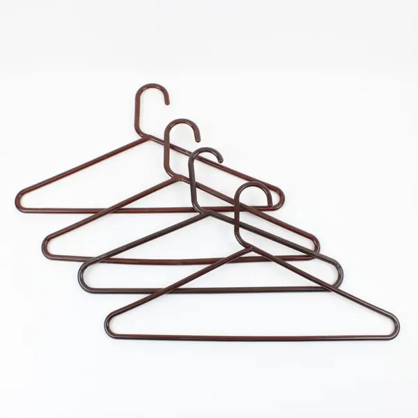 Lot of 10 Brown Plastic Clothes Hangers for Shirts Jackets Dresses
