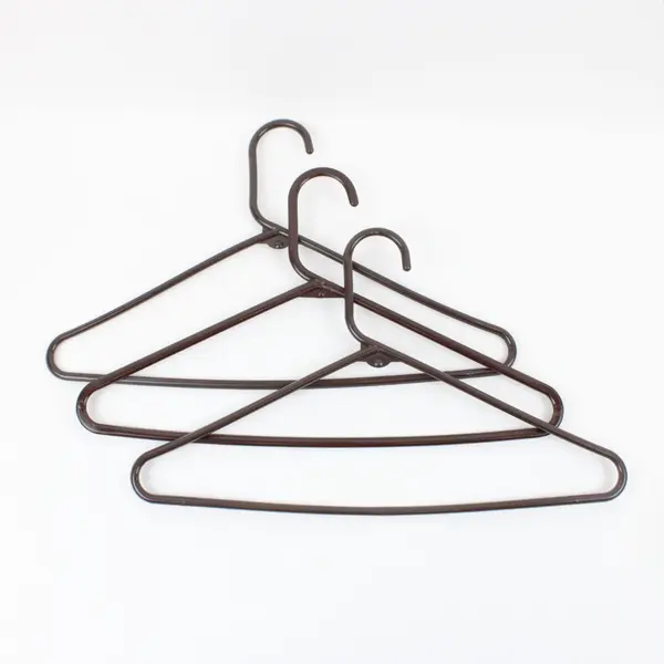 Lot of 10 Brown Plastic Clothes Hangers for Shirts Jackets Dresses