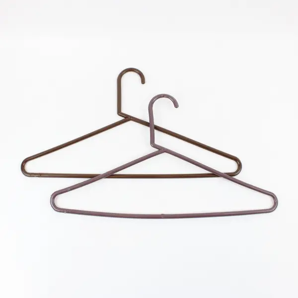 Lot of 10 Brown Plastic Clothes Hangers for Shirts Jackets Dresses