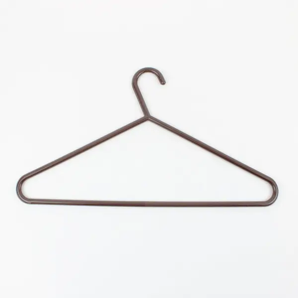 Lot of 10 Brown Plastic Clothes Hangers for Shirts Jackets Dresses
