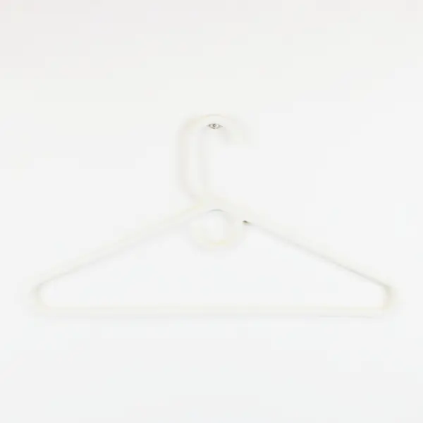 Lot of 10 Thick White Plastic Clothes Hangers for Shirts Jackets Dresses