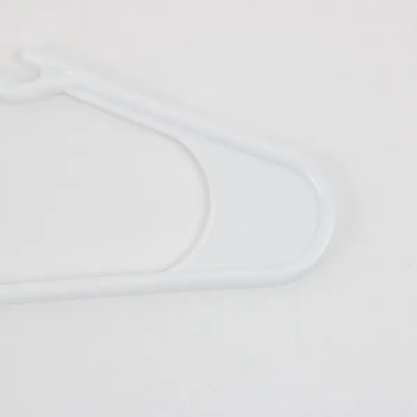 Lot of 10 White Plastic Clothes Hangers for Shirts Jackets Dresses