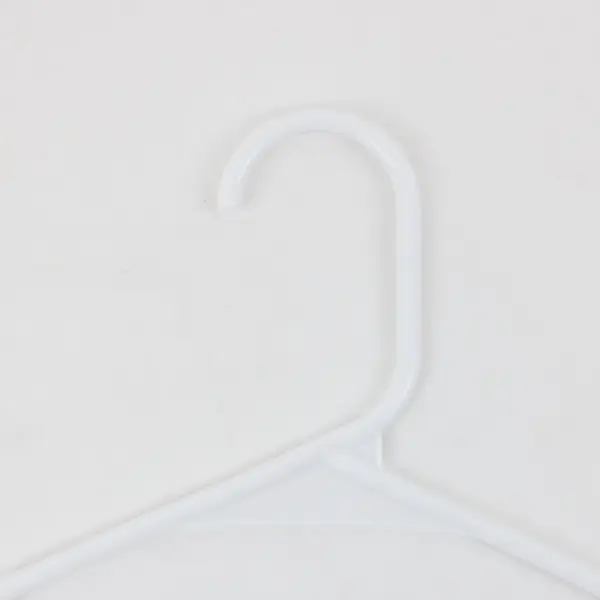 Lot of 10 White Plastic Clothes Hangers for Shirts Jackets Dresses