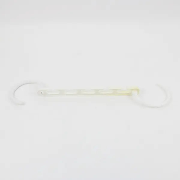 Lot of 10 White/Cream Plastic Multi-Tier Space-Saving Closet Hangers