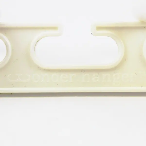 Lot of 10 White/Cream Plastic Multi-Tier Space-Saving Closet Hangers