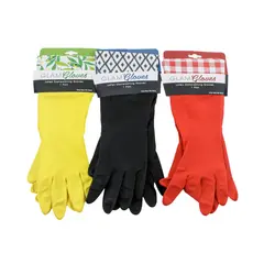 Glam Gloves Latex Dishwashing Gloves Lot of 3