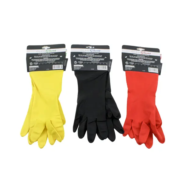 Glam Gloves Latex Dishwashing Gloves Lot of 3