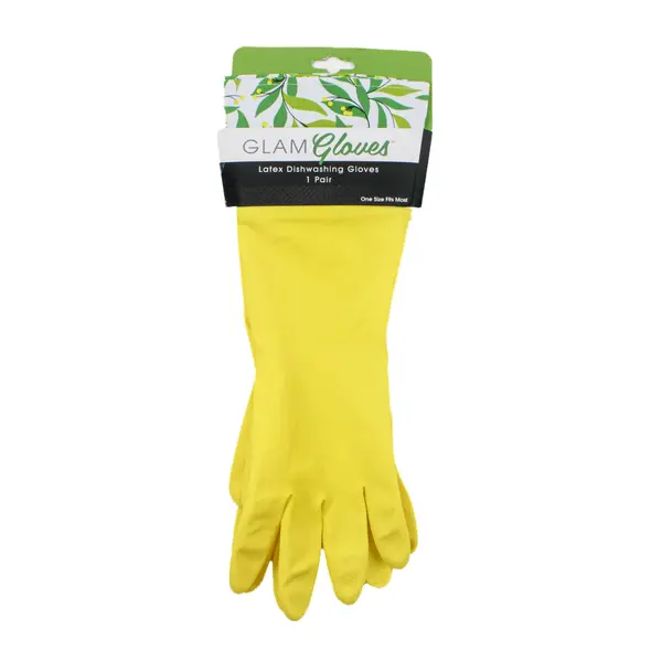 Glam Gloves Latex Dishwashing Gloves Lot of 3