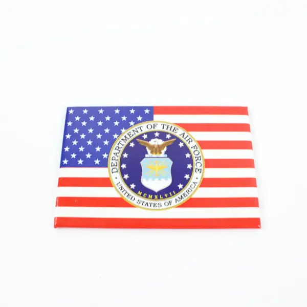 Lot of 5 American Flag Refrigerator Magnets
