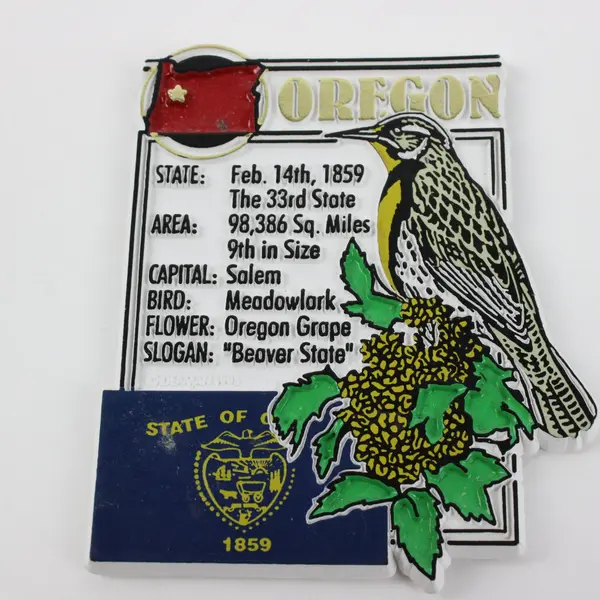 Lot of 5 Mixed Refrigerator Magnets 3 Oregon 1 St Jude God Bless Home