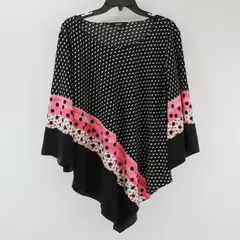 Alfani Women's XL Polka Dot Blouse Black Pink White