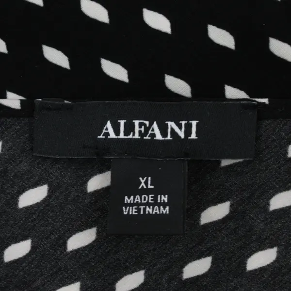 Alfani Women's XL Polka Dot Blouse Black Pink White